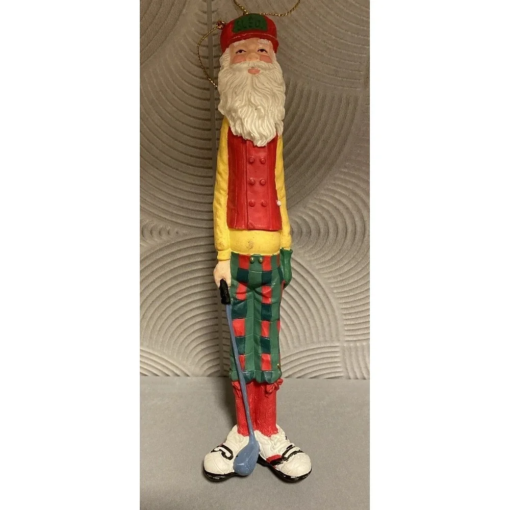 1994‎ Jeanne Golfing Santa Hanging Christmas Ornament 7